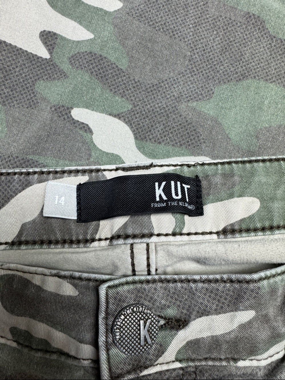Kut from the Kloth Camo Skinny Jeans - Green - Picture 6 of 6